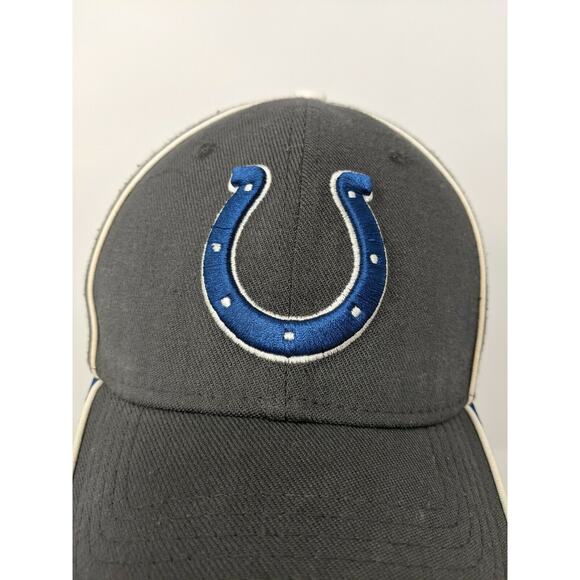 New Era 39Thirty Size Medium-Large Hat Cap Grey & Blue NFL Colts Football - Picture 3 of 11
